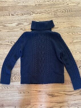 Brand new with tags Talbots Navy Cable-Knit Turtleneck Sweater. Small petite.